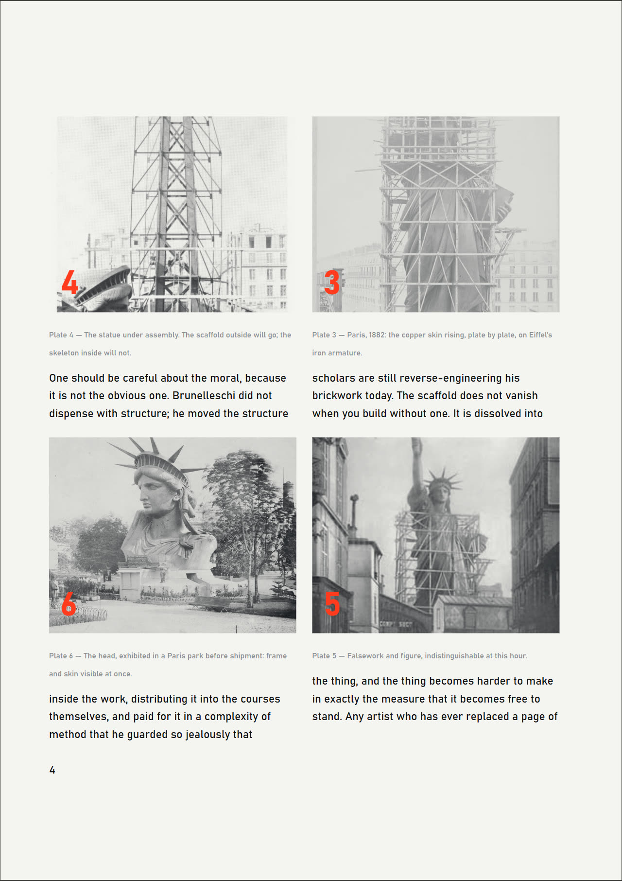 A page of THE CENTERING, set in a grotesque with a marginal caption column.